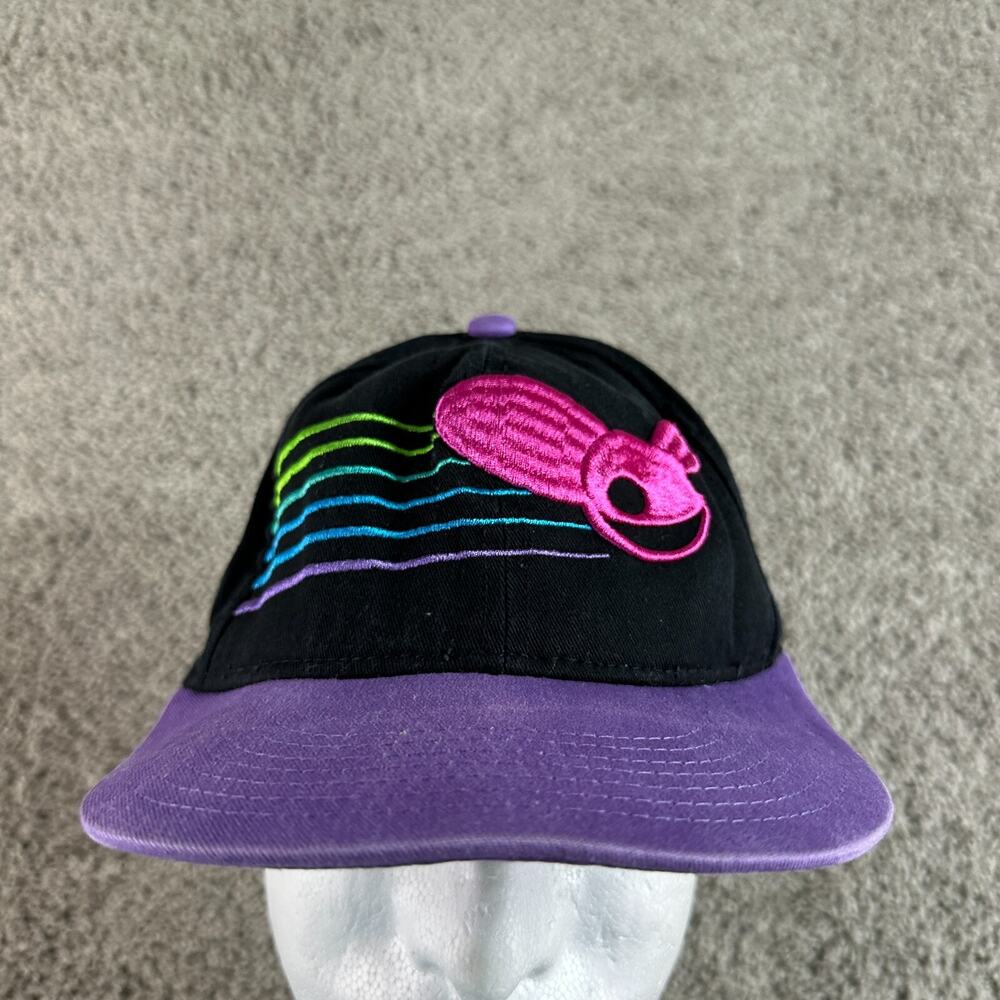 Deadmau5 Hat Mens One Sizer Black Purple Snapback EDM House Cap READ